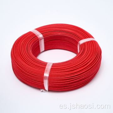 Red y blanco 22# alambre trenzado de silicona